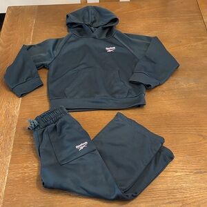 Reebok Kids Teal Sweatpants and Hoodie Set